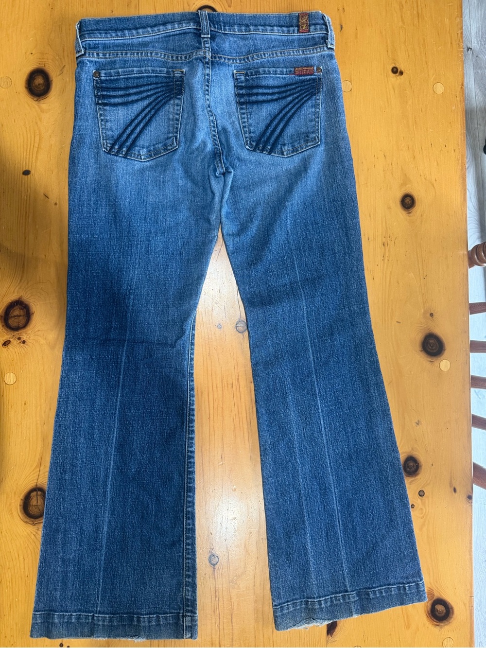 7 For All Mankind Women's Blue Flare Jeans